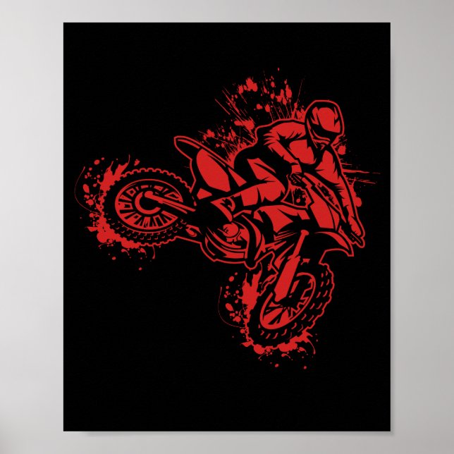 Poster Motocross Dirt Bike (Devant)