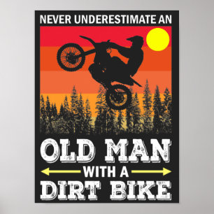 Poster Motocross Dirt Bike Vintage Cool classique