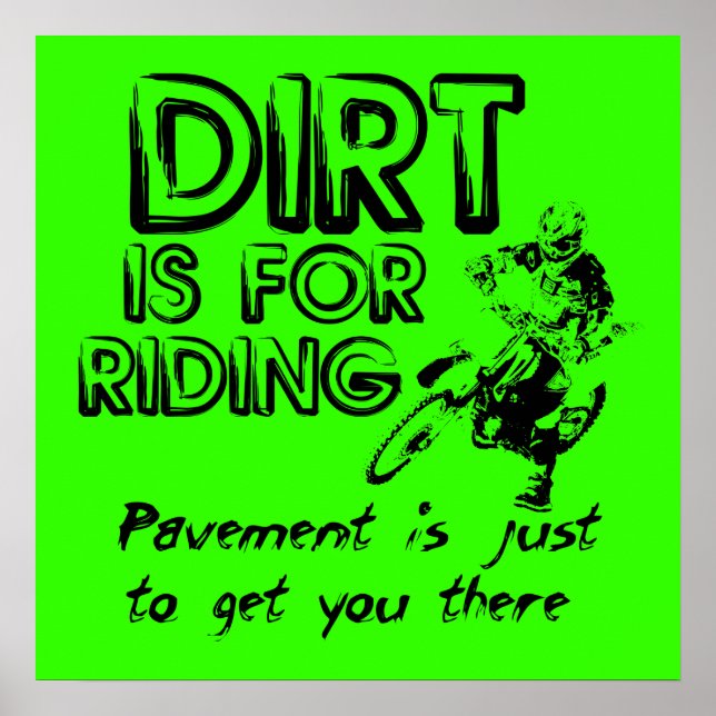 Poster Motocross Dirt Vélo Pavé (Devant)