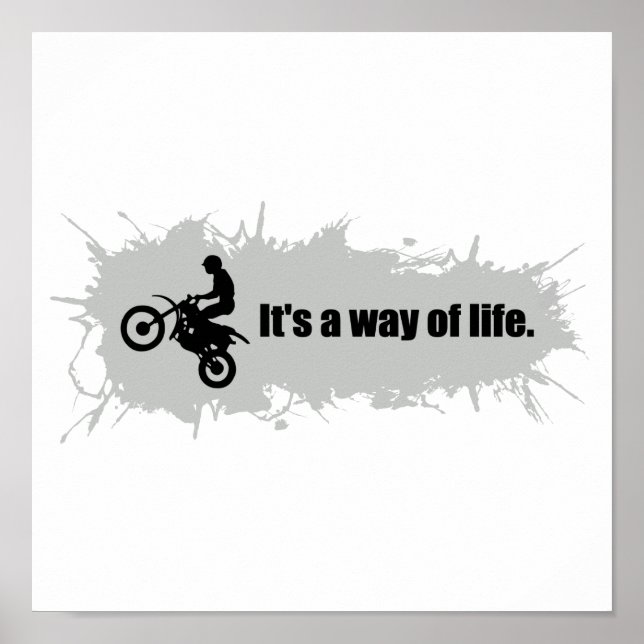 Poster Motocross est un mode de vie (Devant)