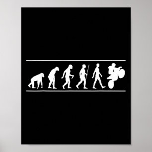 Poster Motocross Evolution Dirt Bike Rider Drôle