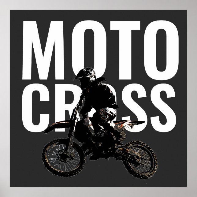 Poster Motocross Motorcycle Sport Pop Art (Devant)