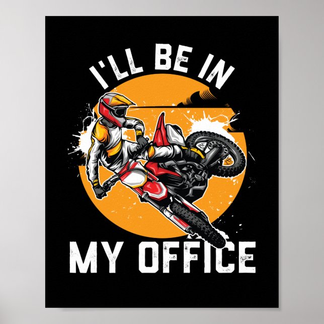 Poster Motocross Racing Cadeau pour Homme MTX Dirt Bike (Devant)