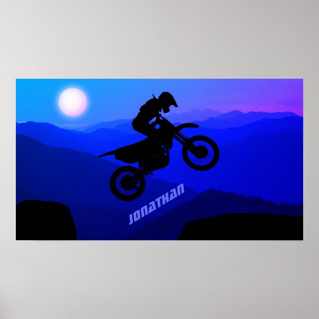 Poster Motocross Soirée Vélo De Chemin Personnalisé (Devant)