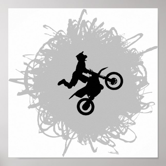 Poster Motocross Style Scribble (Devant)
