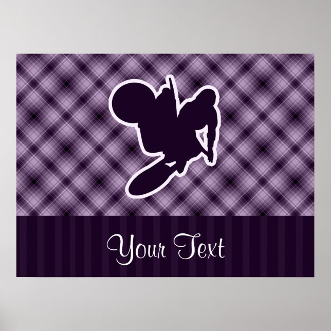 Poster Motocross violet (Devant)