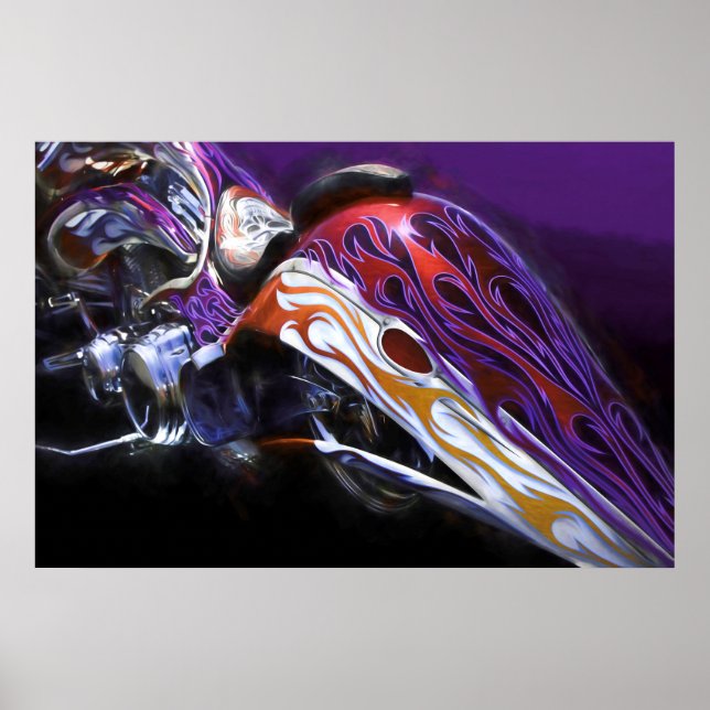 POSTER MOTOCYCLE CHOPPER TAIL D'UN DRAGON (Devant)