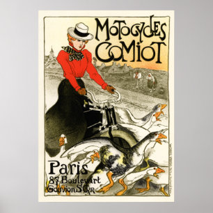 Poster Motocycles Comiot, Steinlen