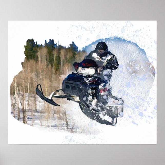 Poster Motoneige aéroporté (Devant)