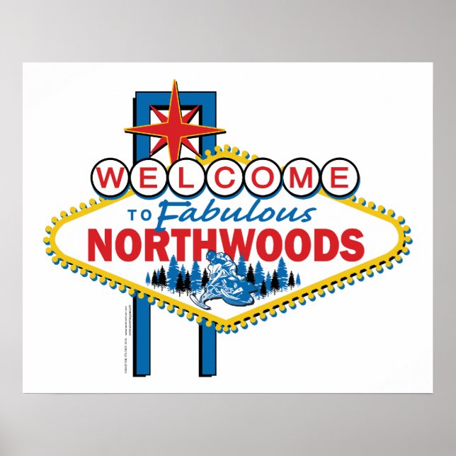 Poster Motoneige/Bienvenue dans les Northwoods (Devant)