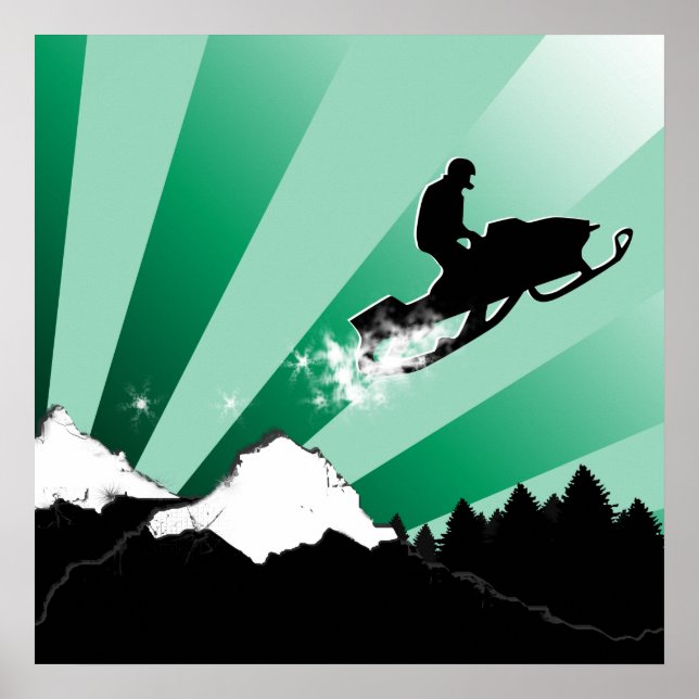 Poster motoneige. pthalo. (Devant)