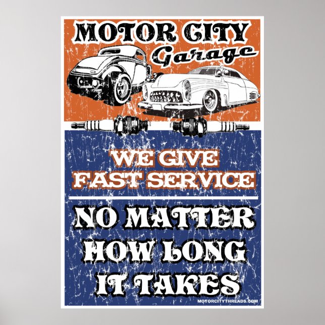 POSTER MOTOR CITY GARAGE 2 (Devant)