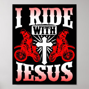 Poster Motorcycle Bible Rider Je Ride Avec Jésus