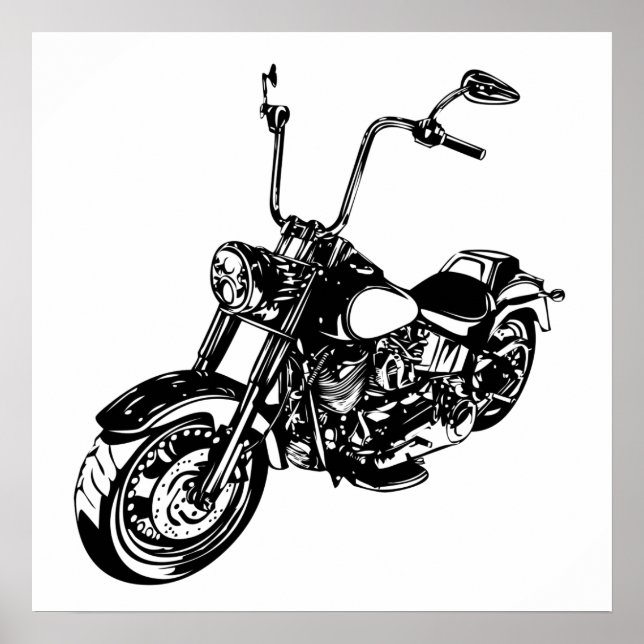 Poster Motorcycle vintage (Devant)