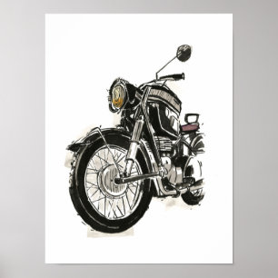 Poster Motos en encre IV