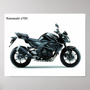 Poster motos kawasaki z750