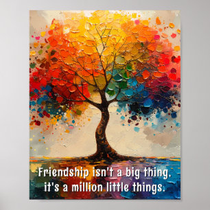 Poster Mots Beaux et Significatifs sur l'Amitié