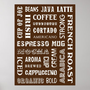 POSTER MOTS CAFÉ
