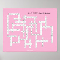 Mots croisés Puzzle Grumpy Humour rose