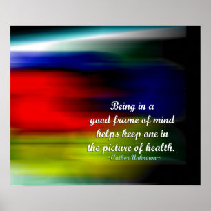 Poster Mots d'attitude positive - image de santé