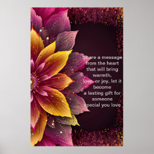 Poster Mots de coeur : Un cadeau personnalisé d'amour