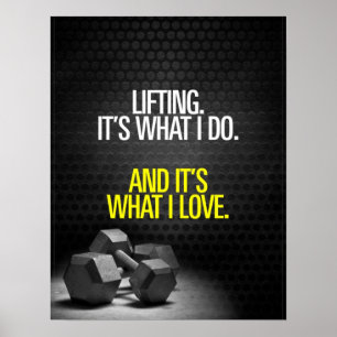 Poster Mots de motivation - séance d'entraînement