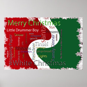 Poster Mots de Noël Texte connexe