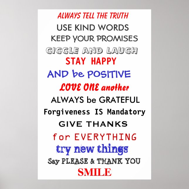 Poster Mots De Sagesse (Devant)