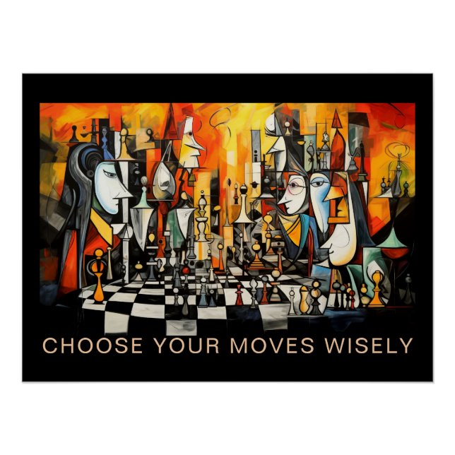 Poster Mots de sagesse d'échecs (Devant)