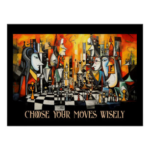 Poster Mots d'échecs de sagesse