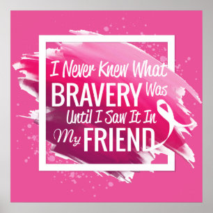Poster Mots d'encouragement pour un ami courageux atteint