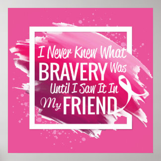 Poster Mots d'encouragement pour un ami courageux atteint