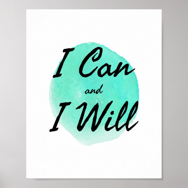 Poster mots d'inspiration pour le travail et la réussite (Devant)