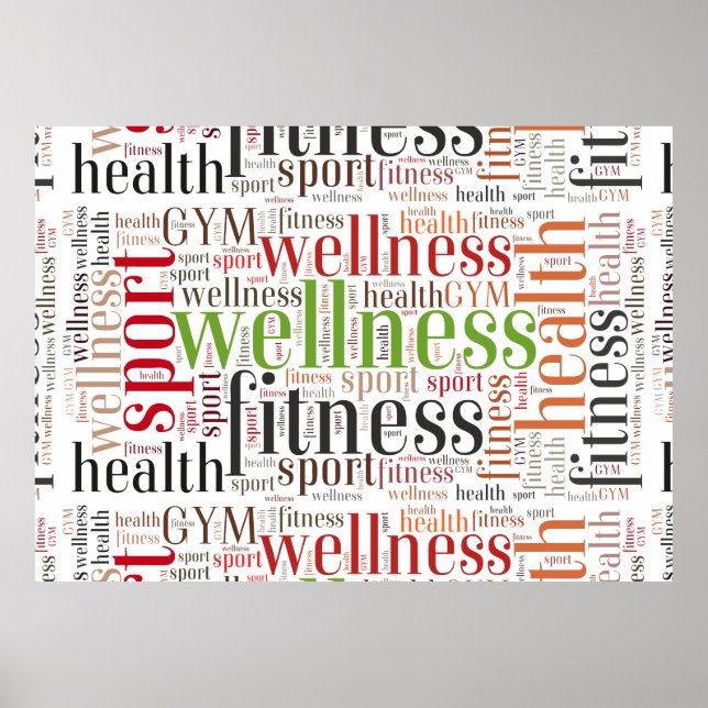Poster Mots fitness (Devant)