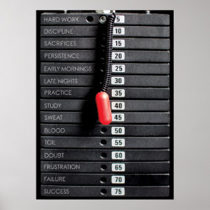 Poster Mots Motivationnels Gym - Plaques de Poids - Entra
