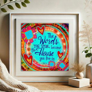 Poster Mots que vous parlez Citation Inspirationnelle Ins