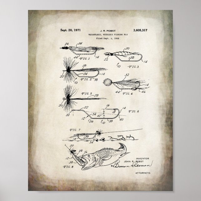 Poster Mouches de pêche (Devant)