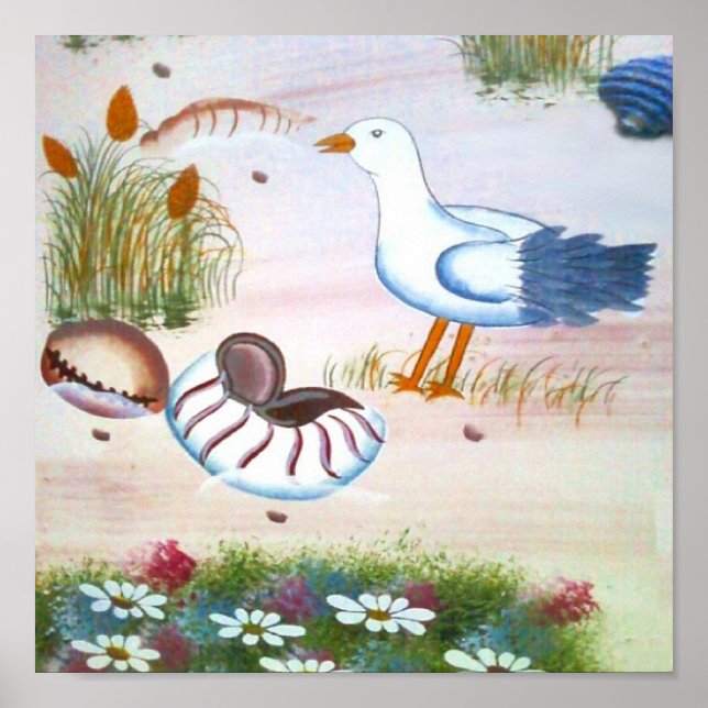 Poster Mouette Sur Terre (Devant)