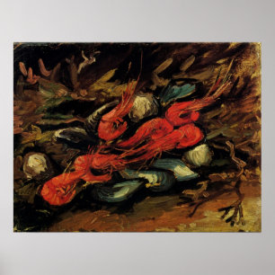 Poster Moules et crevettes par Vincent van Gogh