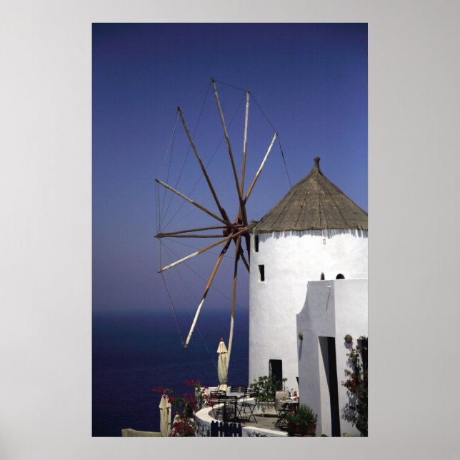 Poster Moulin à vent grec (Devant)
