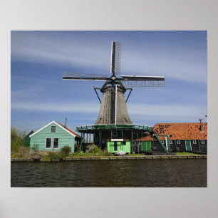 Poster Moulin à vent, Zaanse Schans, Hollande, Pays-Bas 3