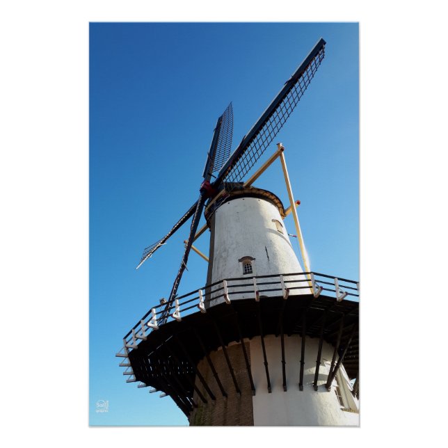Poster Moulin aux Pays-Bas, à Willemstad. (Devant)