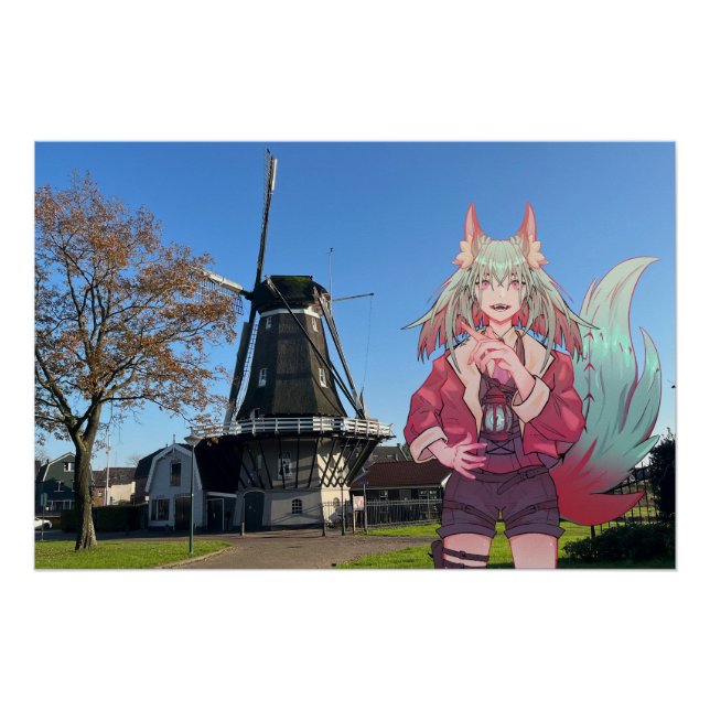 Poster Moulin VTuber, Anime (Devant)