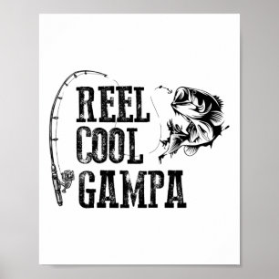 Poster Moulinet de pêche Gampa Cool Gampa Cadeau drôle