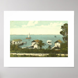Poster Mount Dora, FL, Boat House Row, 1907