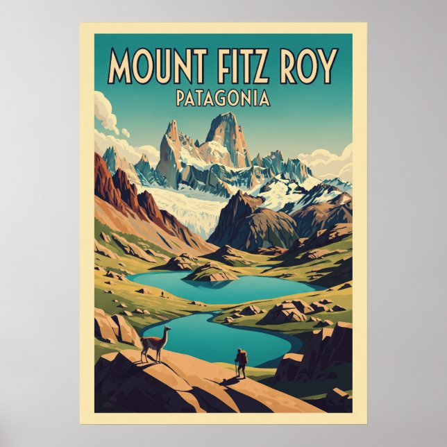Poster Mount Fitz Roy Patagonia V09 (Devant)