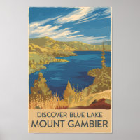 Mount Gambier Australie Illustration Travel Art