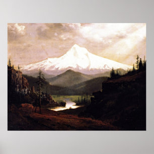 Poster Mount Hood Oil Painting by William S. Parrott