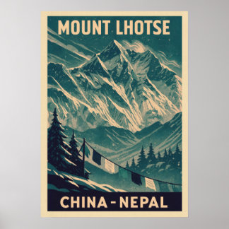 Poster Mount Lhotse Nepal-China V03