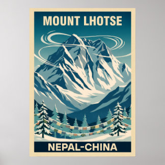 Poster Mount Lhotse Nepal-China V04